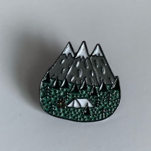 Mountain Camping Pin